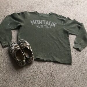 ARTFORMS/“MONTAUK NEW YORK”ACID WASH WIDE RIBBED IN”PARSLEY”